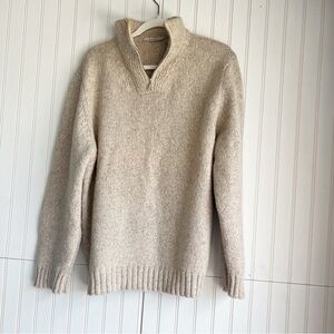 Ermenegildo Zegna Size L Wool Cashmere Quarter-Zip Sweater